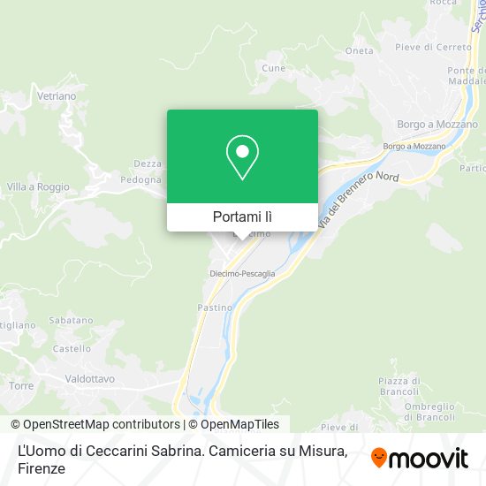 Mappa L'Uomo di Ceccarini Sabrina. Camiceria su Misura