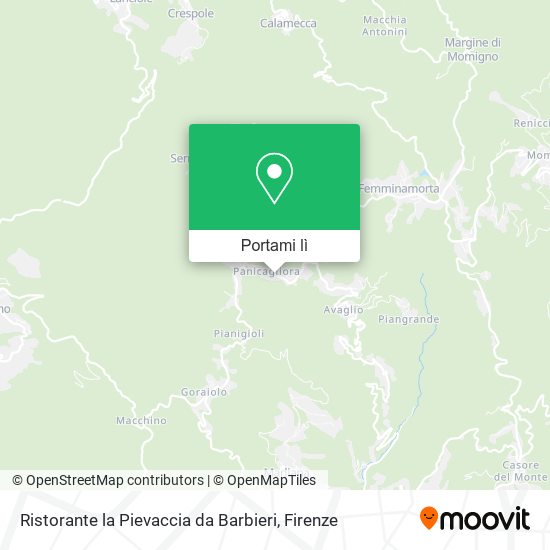 Mappa Ristorante la Pievaccia da Barbieri