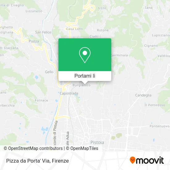 Mappa Pizza da Porta' Via