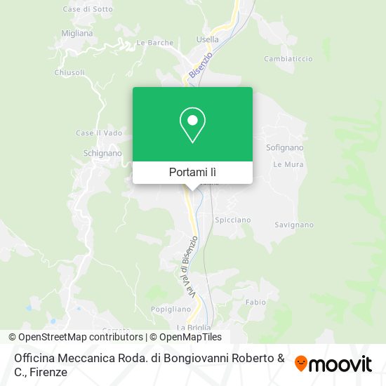 Mappa Officina Meccanica Roda. di Bongiovanni Roberto & C.