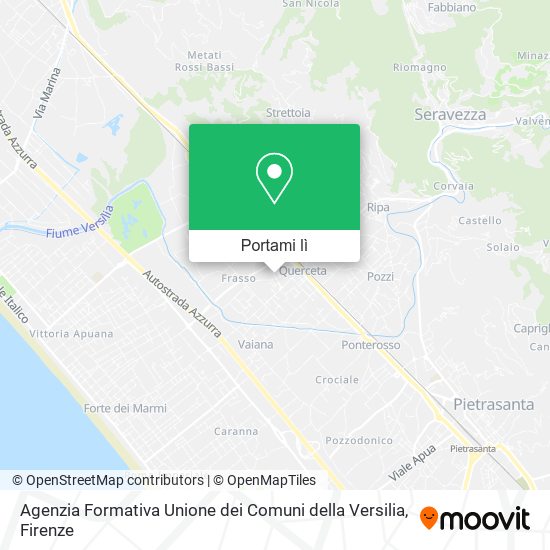 Mappa Agenzia Formativa Unione dei Comuni della Versilia