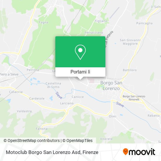 Mappa Motoclub Borgo San Lorenzo Asd