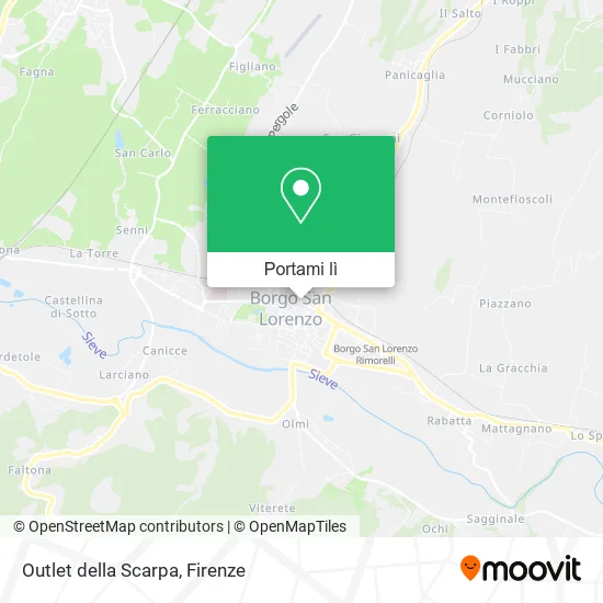 Mappa Outlet della Scarpa