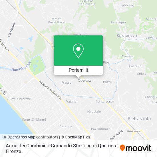 Mappa Arma dei Carabinieri-Comando Stazione di Querceta