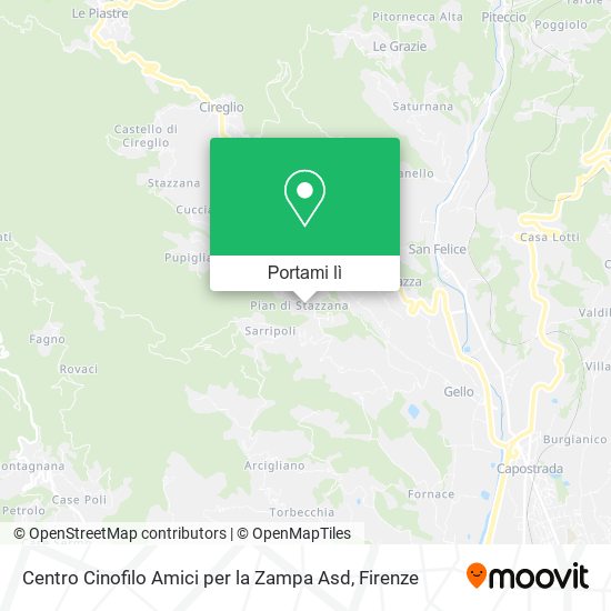 Mappa Centro Cinofilo Amici per la Zampa Asd