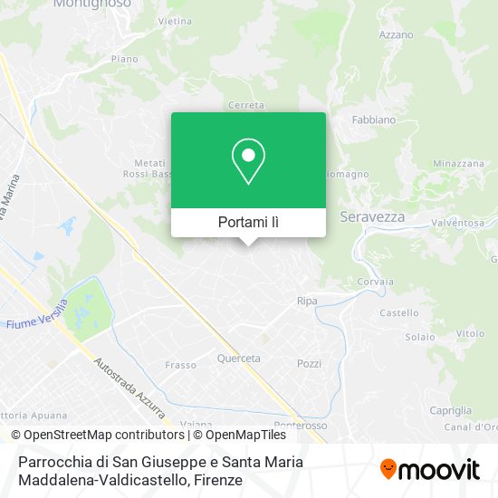 Mappa Parrocchia di San Giuseppe e Santa Maria Maddalena-Valdicastello