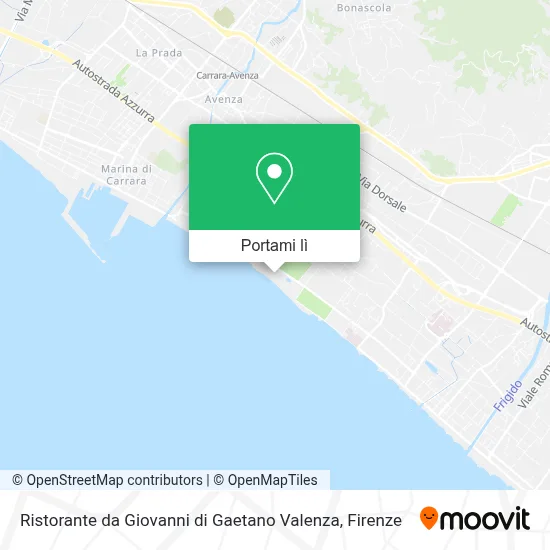 Mappa Ristorante da Giovanni di Gaetano Valenza