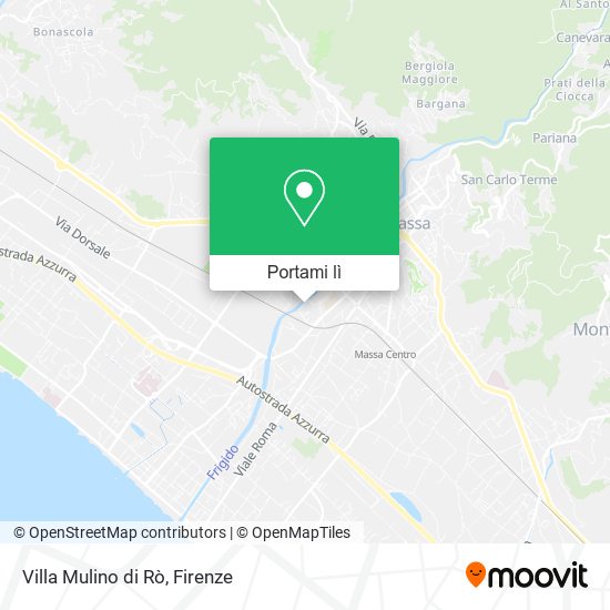Mappa Villa Mulino di Rò