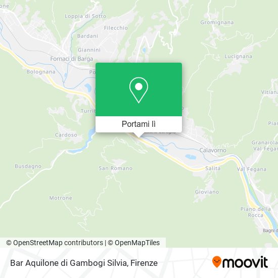 Mappa Bar Aquilone di Gambogi Silvia