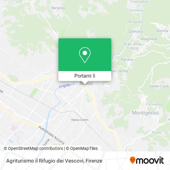Mappa Agriturismo il Rifugio dei Vescovi