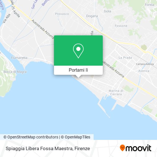 Mappa Spiaggia Libera Fossa Maestra