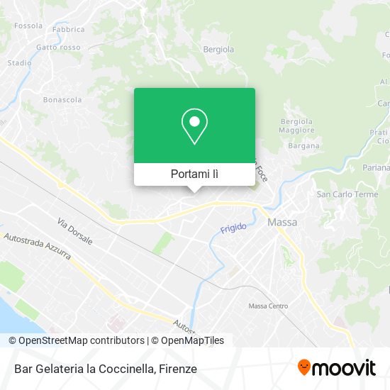 Mappa Bar Gelateria la Coccinella