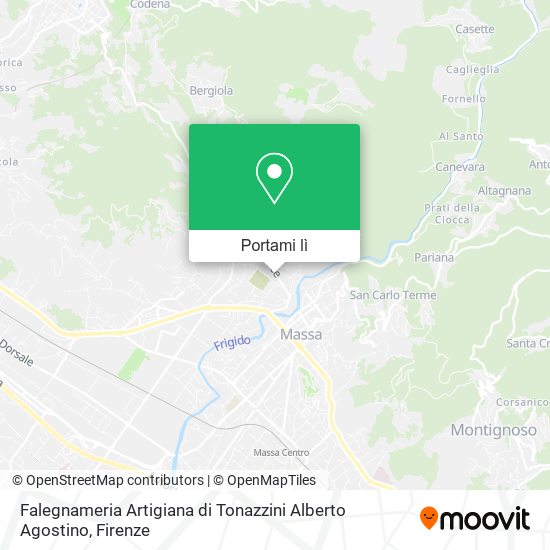 Mappa Falegnameria Artigiana di Tonazzini Alberto Agostino