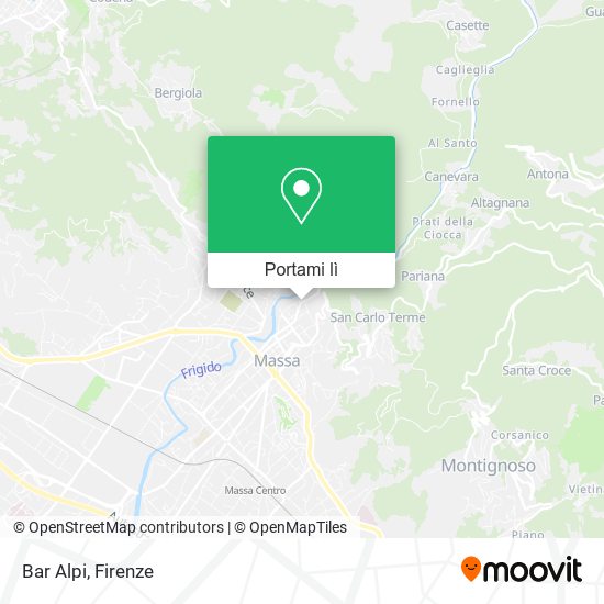 Mappa Bar Alpi