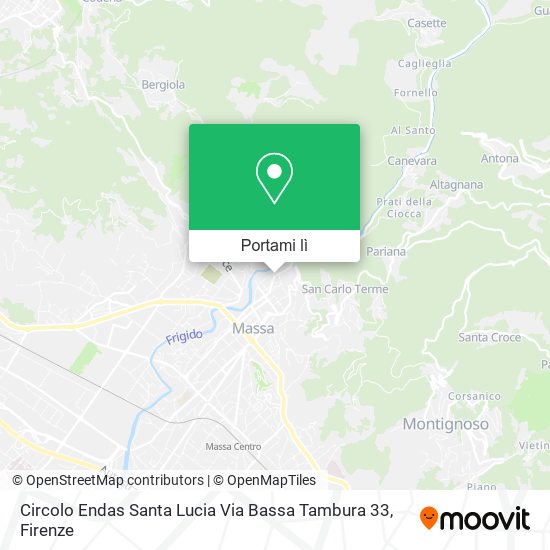 Mappa Circolo Endas Santa Lucia Via Bassa Tambura 33