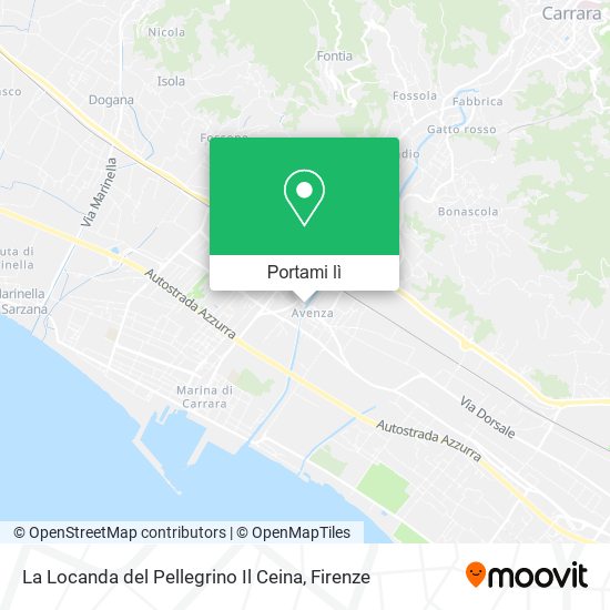 Mappa La Locanda del Pellegrino Il Ceina