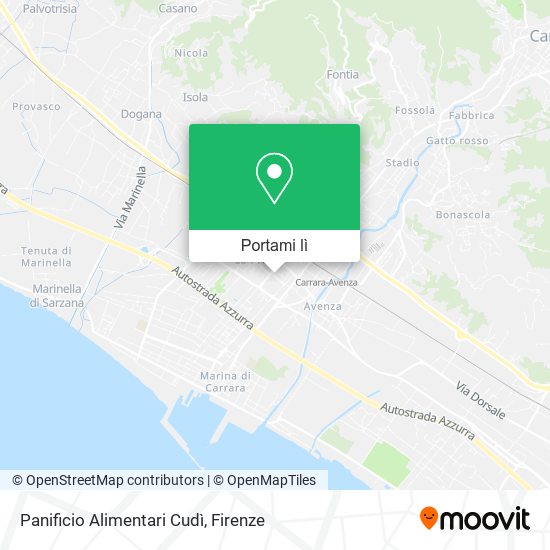 Mappa Panificio Alimentari Cudì