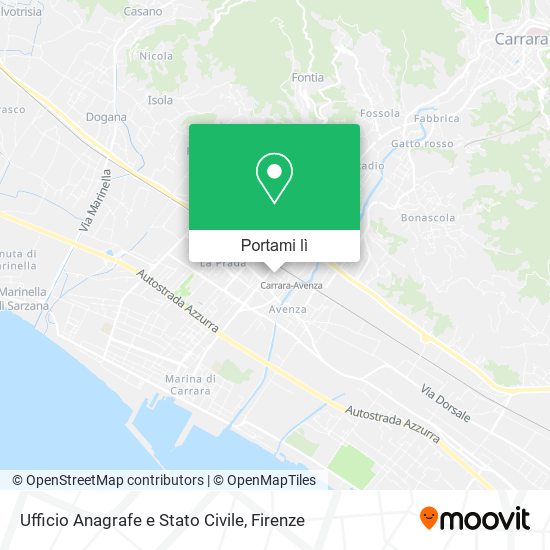 Mappa Ufficio Anagrafe e Stato Civile