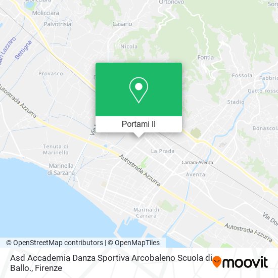 Mappa Asd Accademia Danza Sportiva Arcobaleno Scuola di Ballo.