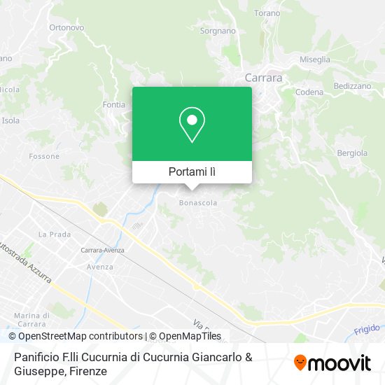 Mappa Panificio F.lli Cucurnia di Cucurnia Giancarlo & Giuseppe