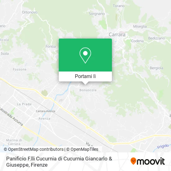 Mappa Panificio F.lli Cucurnia di Cucurnia Giancarlo & Giuseppe
