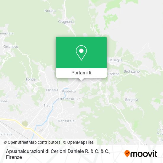 Mappa Apuanaicurazioni di Cerioni Daniele R. & C. & C.
