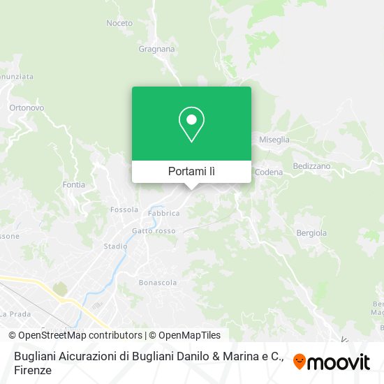 Mappa Bugliani Aicurazioni di Bugliani Danilo & Marina e C.