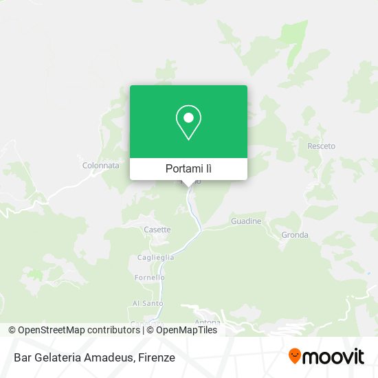 Mappa Bar Gelateria Amadeus