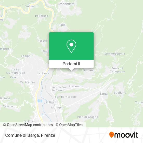 Mappa Comune di Barga