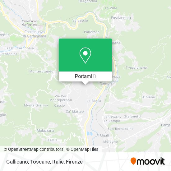 Mappa Gallicano, Toscane, Italië