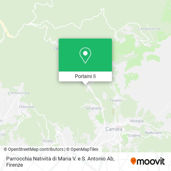 Mappa Parrocchia Natività di Maria V. e S. Antonio Ab