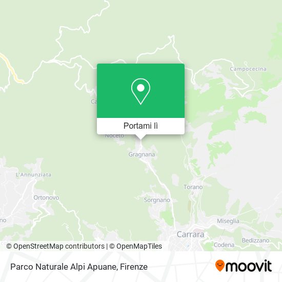 Mappa Parco Naturale Alpi Apuane