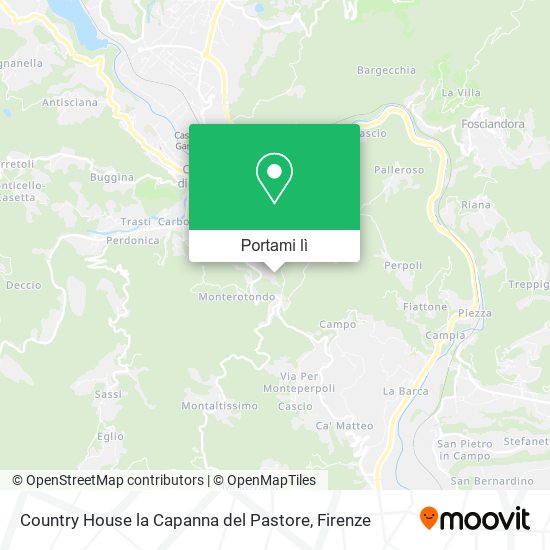 Mappa Country House la Capanna del Pastore