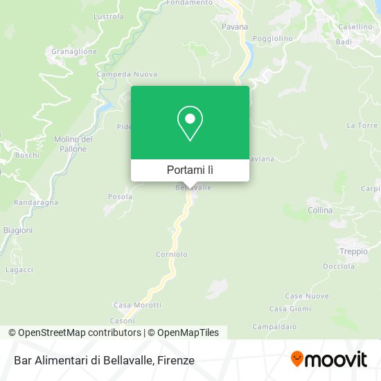 Mappa Bar Alimentari di Bellavalle