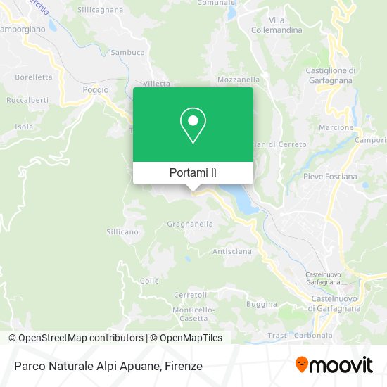 Mappa Parco Naturale Alpi Apuane