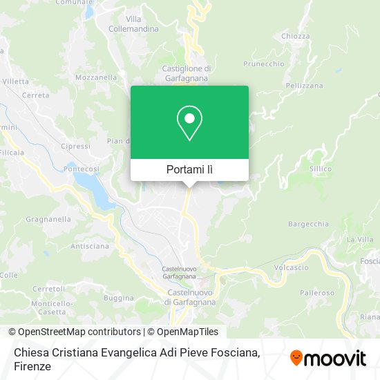 Mappa Chiesa Cristiana Evangelica Adi Pieve Fosciana