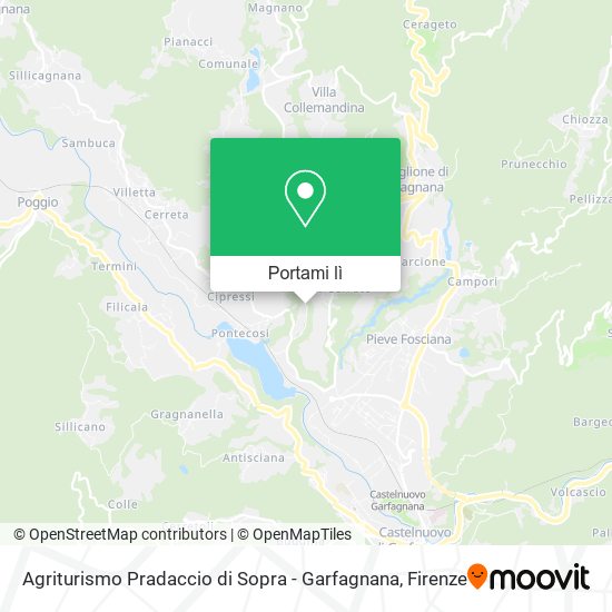 Mappa Agriturismo Pradaccio di Sopra - Garfagnana