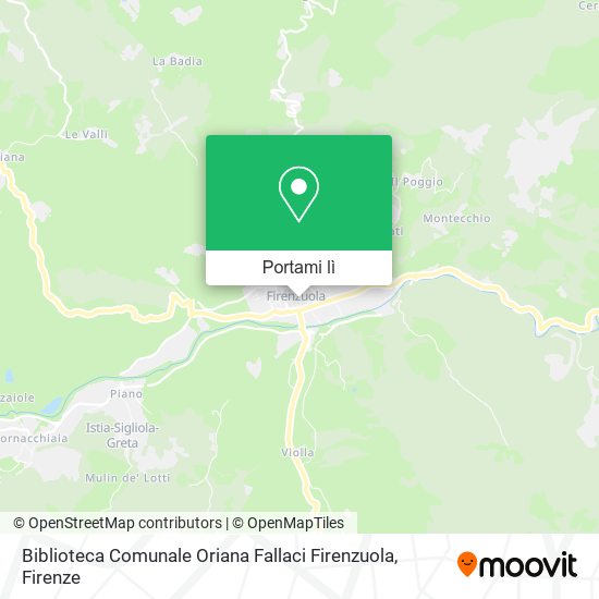 Mappa Biblioteca Comunale Oriana Fallaci Firenzuola