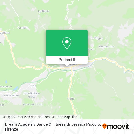 Mappa Dream Academy Dance & Fitness di Jessica Piccolo