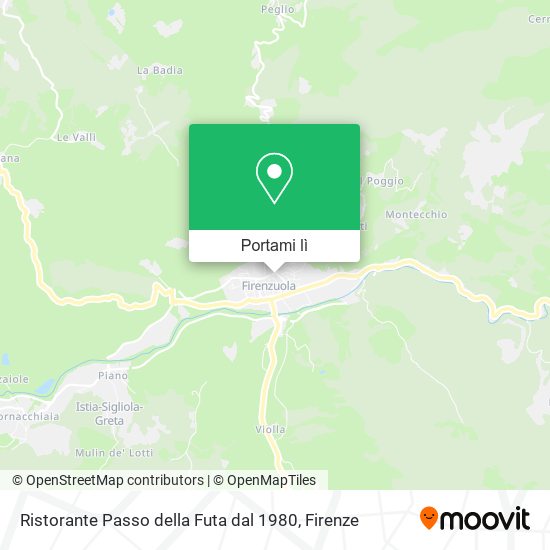 Mappa Ristorante Passo della Futa dal 1980