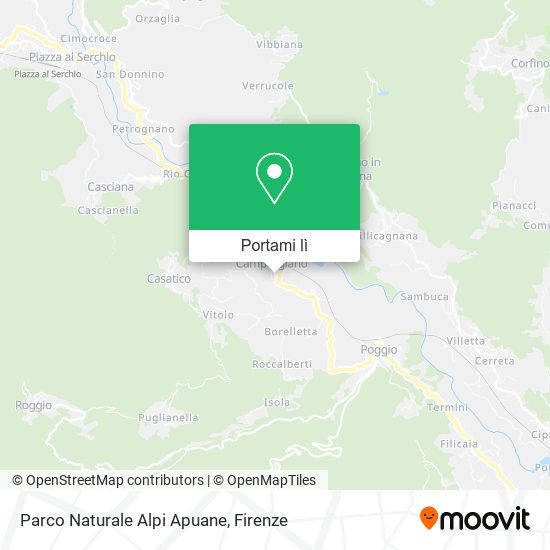 Mappa Parco Naturale Alpi Apuane