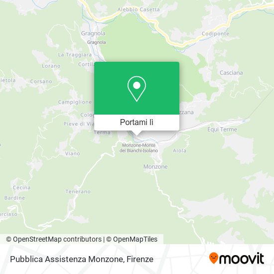Mappa Pubblica Assistenza Monzone