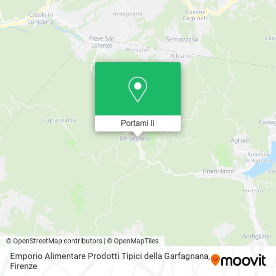 Mappa Emporio Alimentare Prodotti Tipici della Garfagnana