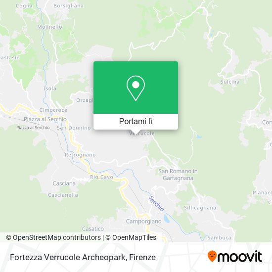 Mappa Fortezza Verrucole Archeopark