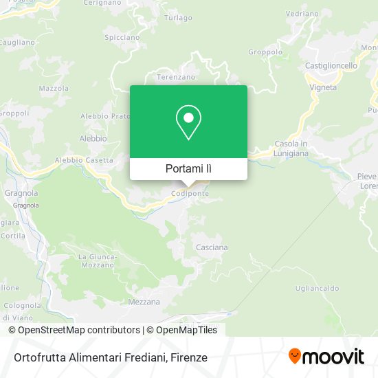 Mappa Ortofrutta Alimentari Frediani