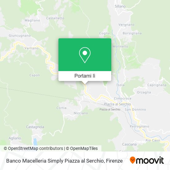 Mappa Banco Macelleria Simply Piazza al Serchio