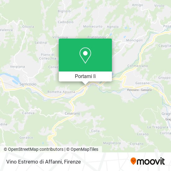 Mappa Vino Estremo di Affanni
