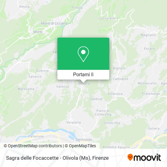 Mappa Sagra delle Focaccette - Olivola (Ms)
