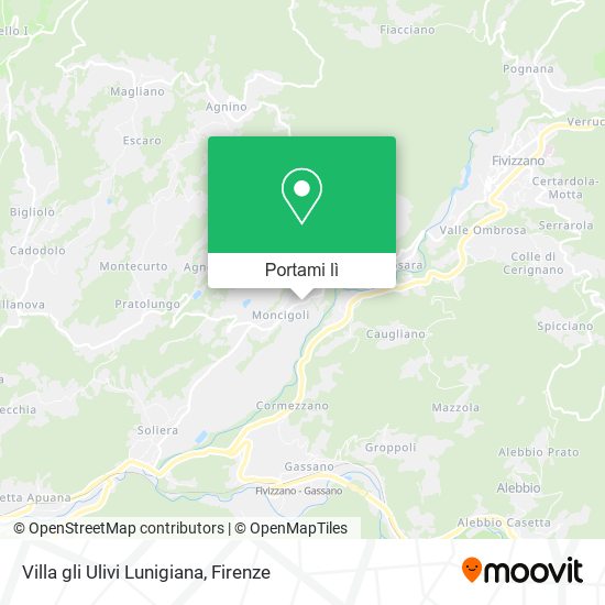 Mappa Villa gli Ulivi Lunigiana