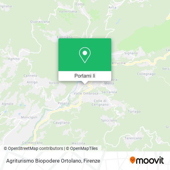 Mappa Agriturismo Biopodere Ortolano